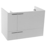 Vanity Cabinet, ACF L417W, 31 Inch Wall Mount Glossy White Bathroom Vanity Cabinet